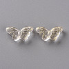 Transparent Spray Painted Glass Beads GLAA-S190-018A-03-2