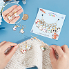 Alloy Enamel Unicorn Pendant Locking Stitch Markers HJEW-AB00051-3