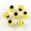 Round Evil Eye Resin Beads RESI-R159-6mm-12-1