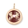 Brass with Enamel Pendants KK-Q096-02G-1