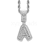 Brass Micro Pave Cubic Zirconia Pendants PW-WG3207D-02-1