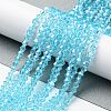 Transparent Electroplate Glass Beads Strands EGLA-A039-T2mm-A20-4