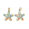 Sea Animals Brass Enamel Pendants KK-F917-01A-01-1