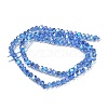 Electroplate Glass Beads Strands GLAA-Q105-02-06-4