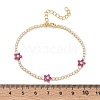 Brass Micro Pave Cubic Zirconia Tennis Bracelets for Women KK-D112-03G-3