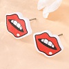 Wood Stud Earrings EJEW-M063-01F-3