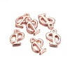 Rose Gold Plated Alloy Letter Pendants X-PALLOY-J718-01RG-P-2