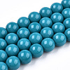 Opaque Solid Color Glass Beads Strands X-GLAA-T032-P8mm-13-1