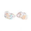 Spray Painted Transparent Acrylic Beads OACR-N149-01J-2