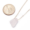 Irregular Raw Natural Gemstone Pendant Necklace with Brass Chain for Women NJEW-JN03832-6