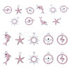 10Pcs 5 Styles Alloy Pendants FIND-TADJ0001-26B-2