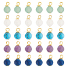 SUPERFINDINGS 60Pcs Frosted Natural & Synthetic Gemstone Charms FIND-FH0004-55-1