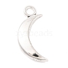 Tibetan Style Alloy Moon Pendants TIBEP-Q043-032-RS-1