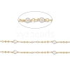 Handmade CCB Plastic Imitation Pearl Beaded Chains CHC-K011-26G-2