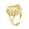 Brass Open Cuff Ring RJEW-B051-51G-1