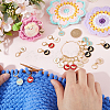 20Pcs 5 Colors Butterfly Alloy Enamel Locking Pendant Stitch Markers HJEW-SC00036-3