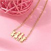 304 Stainless Steel Family Pendants Necklaces for Women NJEW-A045-11G-2
