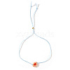 Daisy Charm Glass Seed Bead Slider Bracelets JL6020-2-1