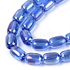 Electroplate Transparent Glass Beads Strands EGLA-Q132-03B-A04-3