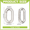 4Pcs 304 Stainless Steel Spring Gate Clasp Findings STAS-ME0002-66-2
