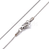 304 Stainless Steel Serpentine Chain Necklace for Men Women NJEW-G076-01C-P-1