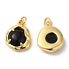 Natural Black Agate Nuggets Charms G-A034-05G-2