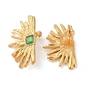 304 Stainless Steel Stud Cat Eye Earrings for Women EJEW-E313-05G-01-2