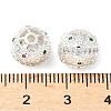 Brass Micro Pave Cubic Zirconia Beads KK-A254-22S-2