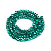 Transparent Electroplate Glass Beads Strands EGLA-Q131-01A-02-2