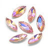 Pointed Back Glass Rhinestone Cabochons RGLA-T020-7x15mm-04-1