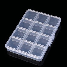 Transparent Plastic Bead Containers CON-YW0001-25