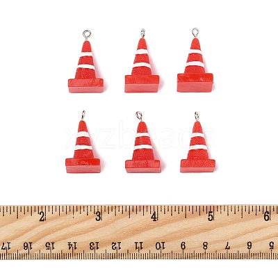 10Pcs Resin Iron Pendants RESI-FS0002-06-1