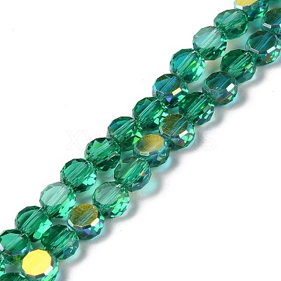 Transparent Electroplate Glass Beads Strands GLAA-Q099-I01-01-1
