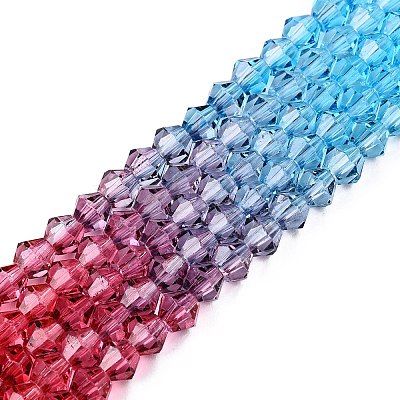 Gradient Color Baking Paint Glass Bead Strands X1-DGLA-A039-T2mm-A017-1