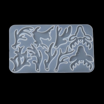 DIY Christmas Silhouette Silicone Pendant Molds DIY-F140-02B-1