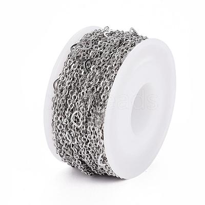 Tarnish Resistant 304 Stainless Steel Cable Chains CHS-E017-01P-1