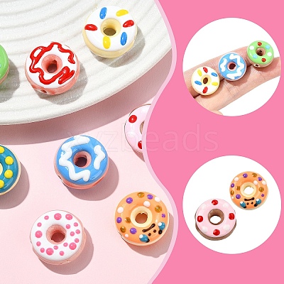 8Pcs 8 Styles Handmade Porcelain Enamel Beads PORC-YW0001-63-1
