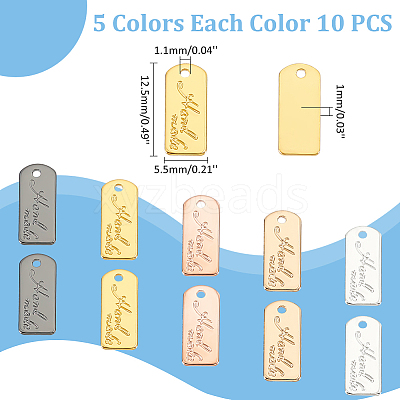 50Pcs 5 Colors Alloy Charms FIND-WR0011-36-1