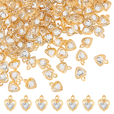 150Pcs Rack Plating Iron Heart Charms IFIN-FI0001-01-1