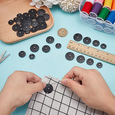 24 Pairs 4 Styles Zinc Alloy Snap Buttons FIND-FG0004-96EB-1