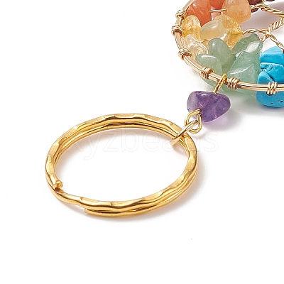 Natural Amethyst Keychain KEYC-JKC00435-02-1