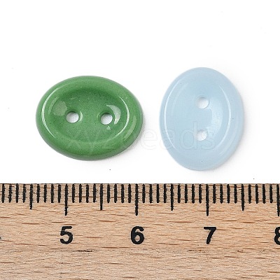 2-Hole Glass Buttons PORC-R010-05-1