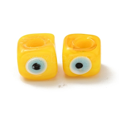 Handmade Evil Eye Lampwork European Beads X-LAMP-G143-06-1