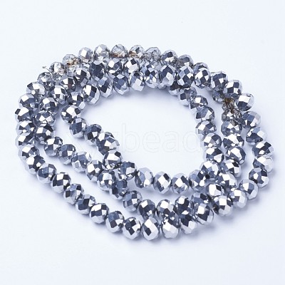 Electroplate Transparent Glass Beads Strands EGLA-A034-T4mm-UA05-1