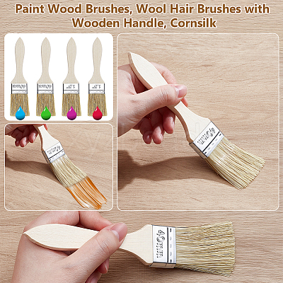 150Pcs Paint Wood Brushes AJEW-WA0003-45-1