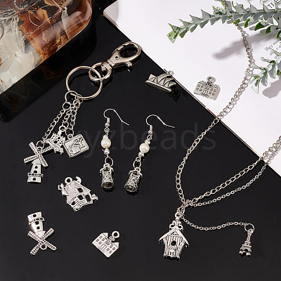 60pcs 30 Style Zinc Alloy Pendants Set PALLOY-PH0002-06-1
