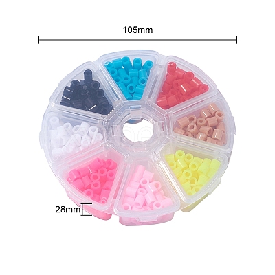 480Pcs 8 Colors PE DIY Melty Beads Fuse Beads Refills DIY-YW0003-22-1