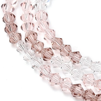 Transparent Gradient Color Glass Beads Strands GLAA-F131-01B-04-1