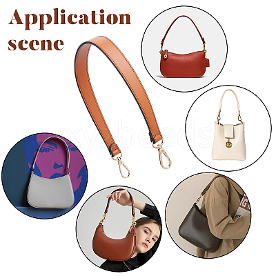 PU Imitation Leather Bag Handles DIY-WH0185-48A-1