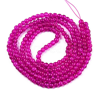 Crackle Glass Beads Strands X-CCG-Q001-6mm-08-1